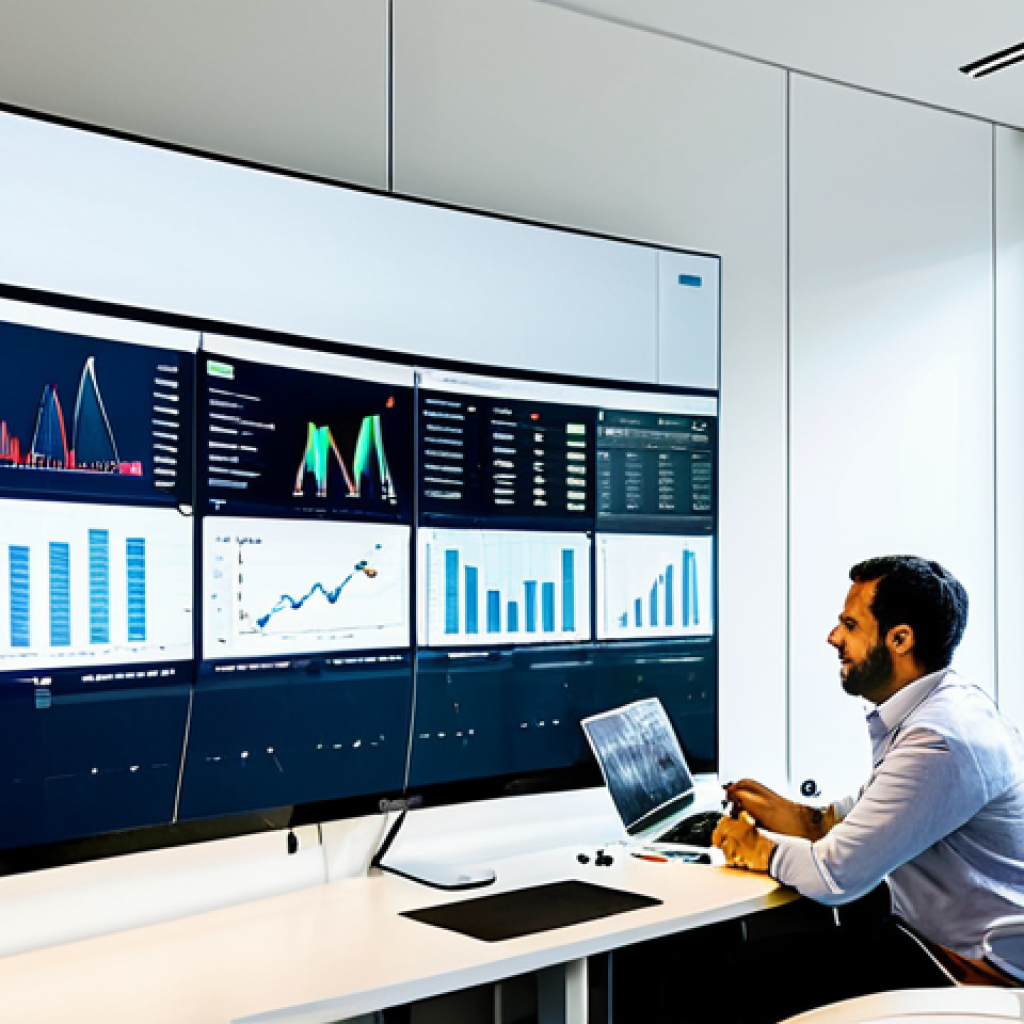 ** A professional marketing team analyzing data on large screens in a modern, brightly lit office in Lisbon, Portugal. Team members are fully clothed in business casual attire, discussing charts and graphs. Emphasis on collaboration and strategic planning. Safe for work, appropriate content, professional environment, perfect anatomy, natural proportions.
**