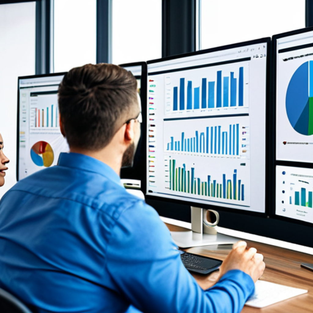 광고홍보사와 인터넷 광고 트렌드 - **Data-Driven Creative Ad:** A diverse team of marketing professionals collaborating in a modern off...