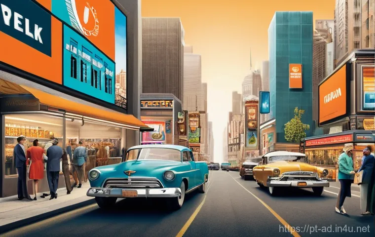 광고홍보사와 고객 데이터 활용 광고 - **Prompt 1: The Evolution of Advertising - From Mass to Personalized**
"A visually striking spli...
