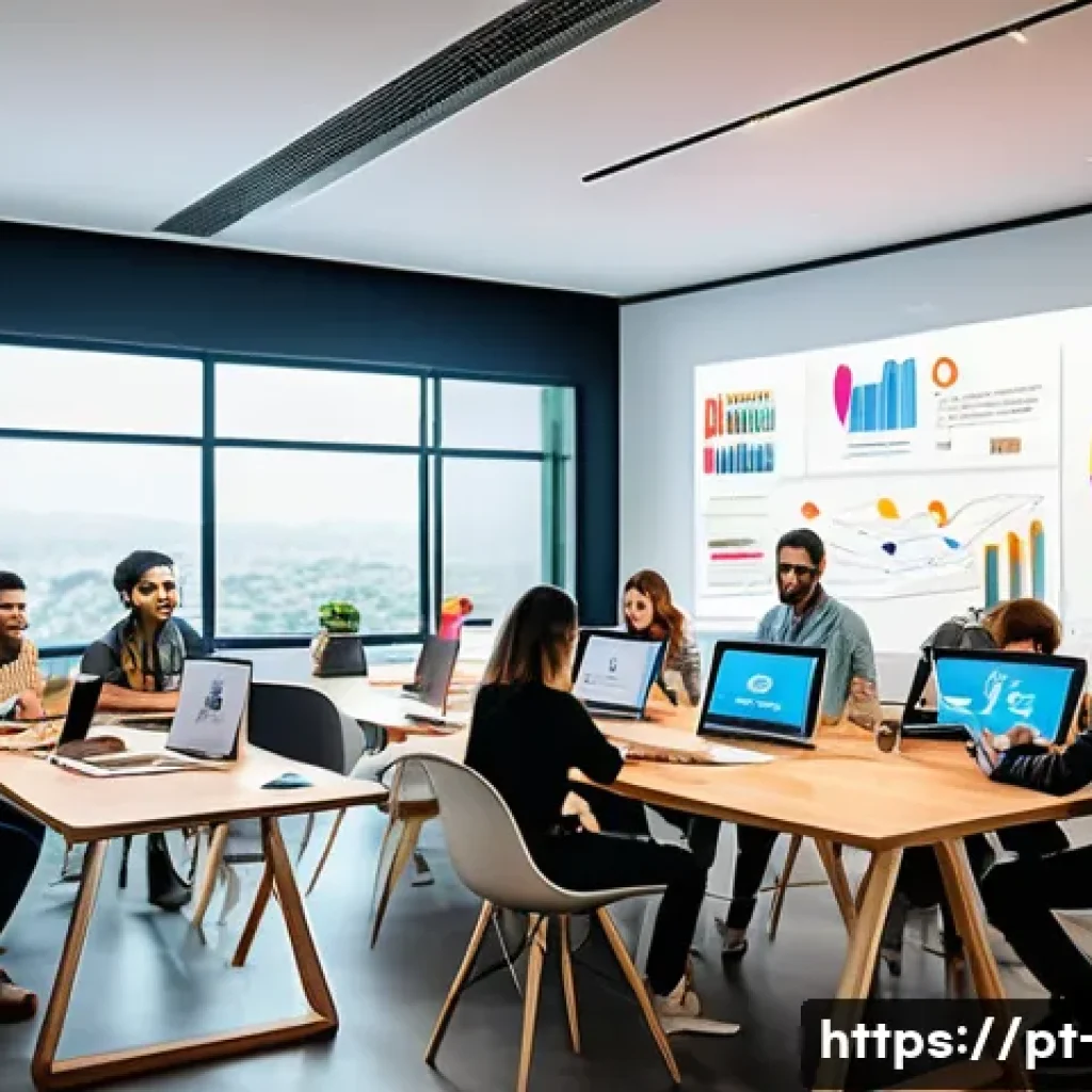 광고홍보사와 신생 기업 광고 캠페인 - A dynamic modern startup office scene in S&atilde;o Paulo, Brazil, featuring a diverse team of young profes...